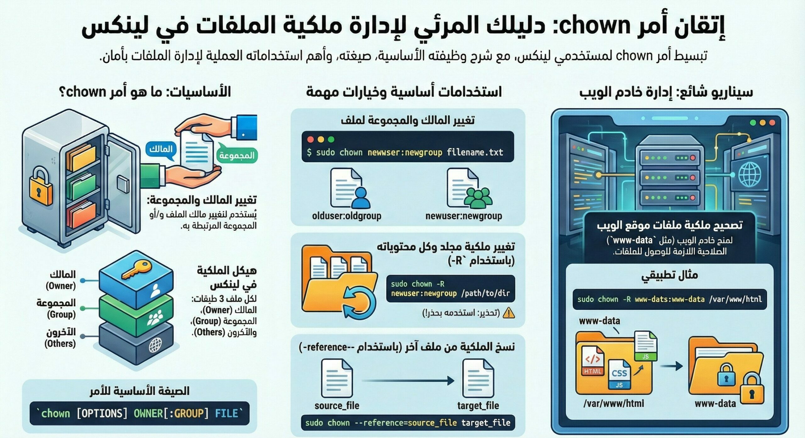 أمر chown في لينكس