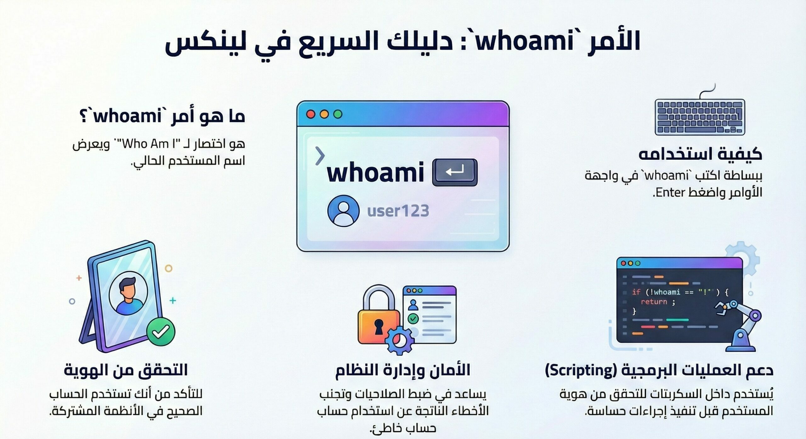 ما هو أمر whoami