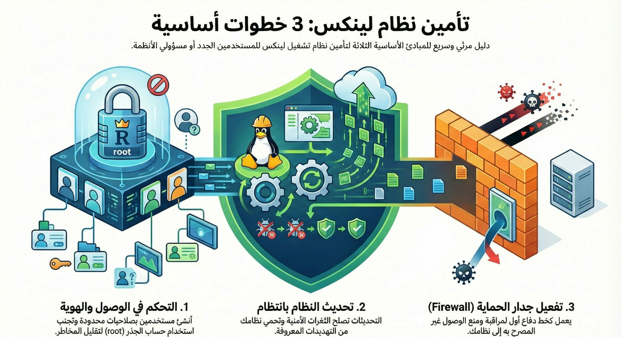 مبادئ الأمن الأساسية في لينكس