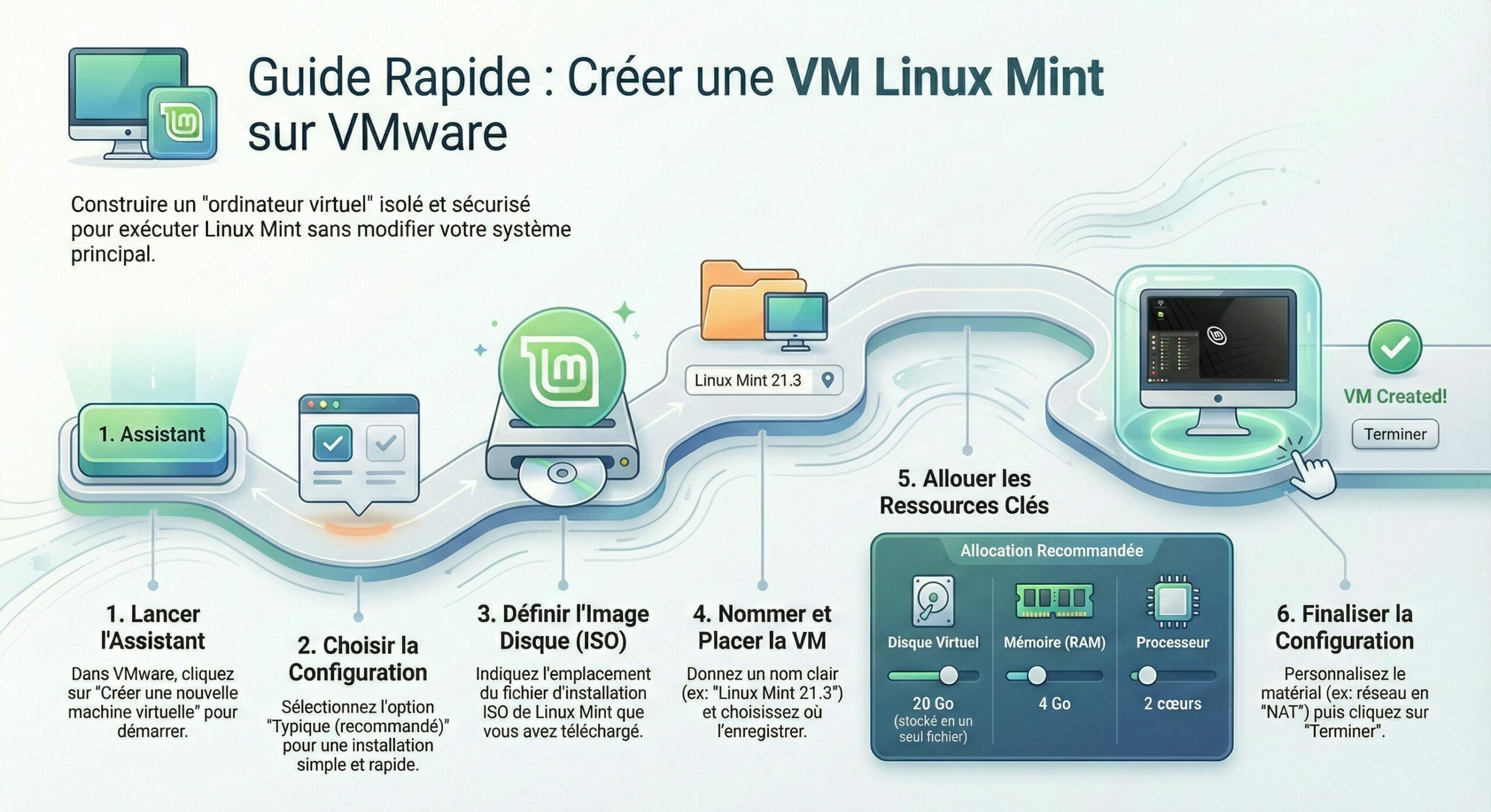 Créer une nouvelle machine virtuelle pour Linux Mint