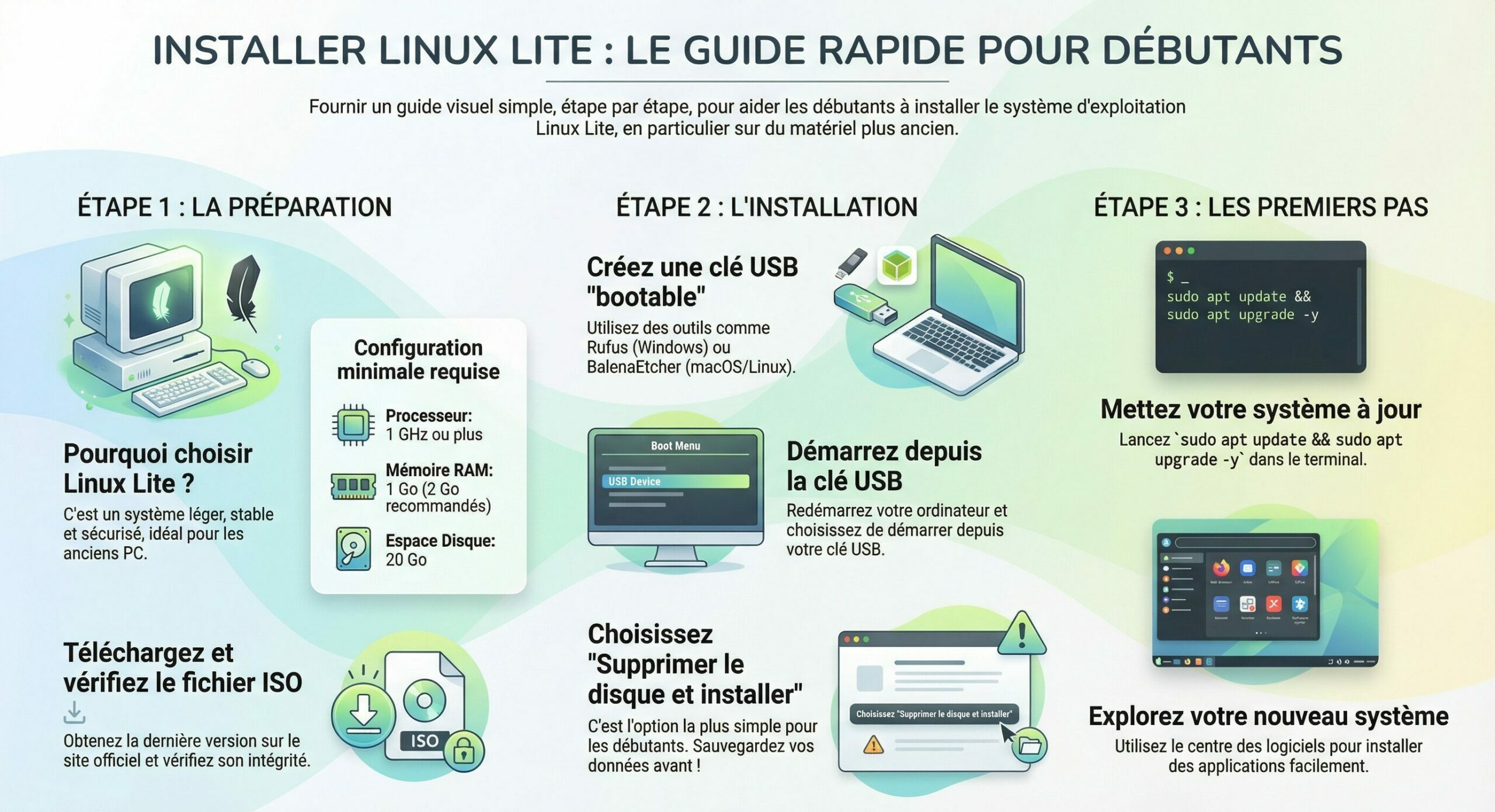 Installation de Linux Lite pas à pas pour les débutants