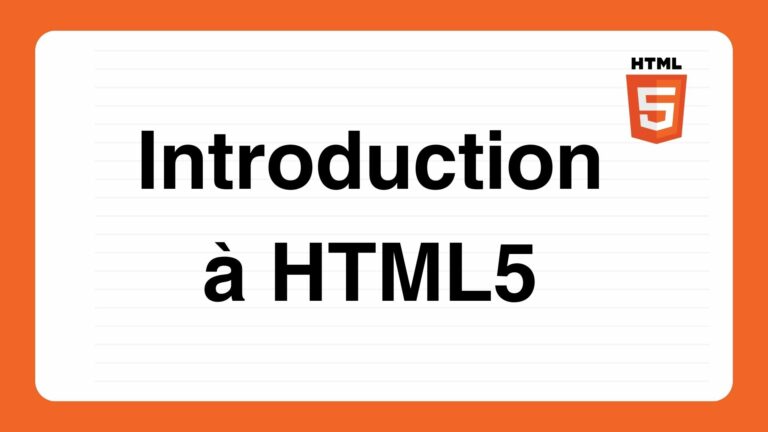 Introduction à HTML5