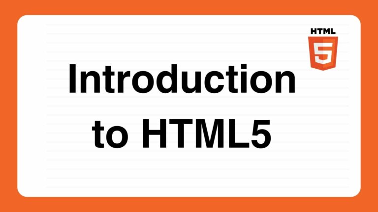 Introduction to HTML5