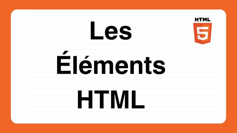 Les Éléments HTML