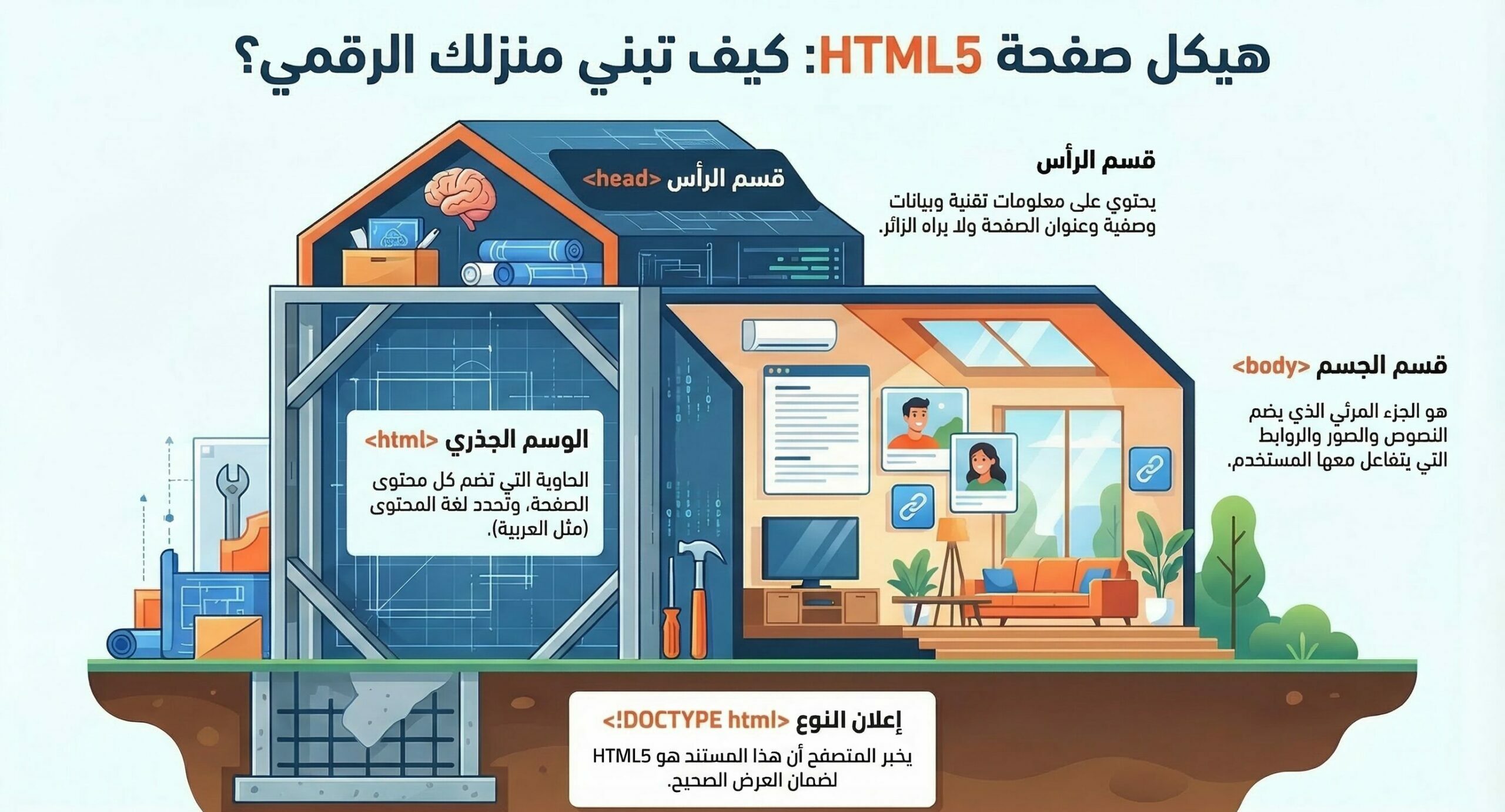 هيكل صفحة الويب